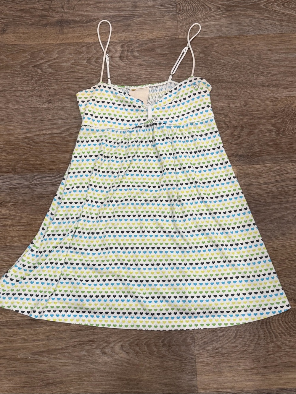 Vs pink Y2K Heart-Print Spaghetti Strap Dress